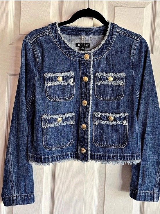 J. Crew Jackets & Blazers - ISO J.Crew Frayed Denim Lady Jacket in Blue IN SEARCH OF